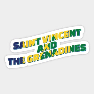 Saint Vincent and the Grenadines Vintage style retro souvenir Sticker